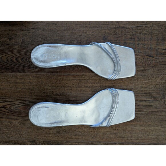 Tibi Jim Nappa Silver Sandal Size 40 US 9.5 - Picture 10 of 11